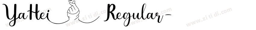 YaHei Regular字体转换